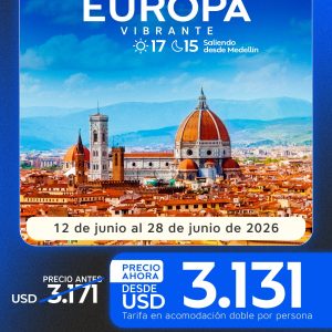 🌍 Europa Vibrante | Circuito 17 Días / 15 Noches