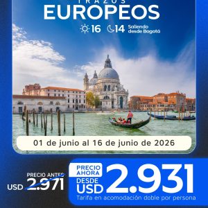 🎨 Trazos Europeos | 16 Días / 14 Noches | Salida desde Bogotá (Junio 2026)